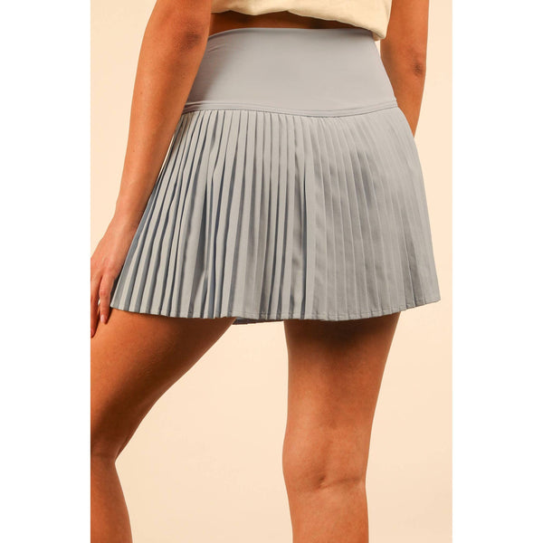 Pleated Activewear Skirt with Shorts Inside