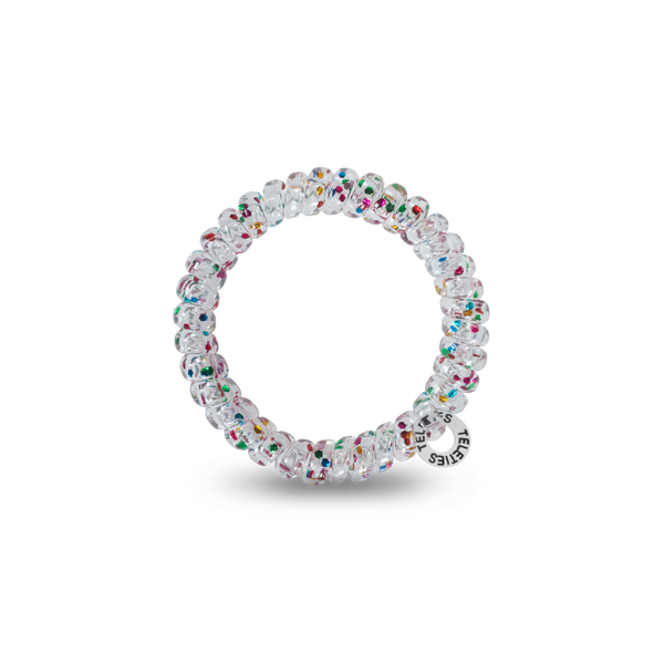 TELETIES - Spiral Hair Coils | Small | Party People Hair Ties