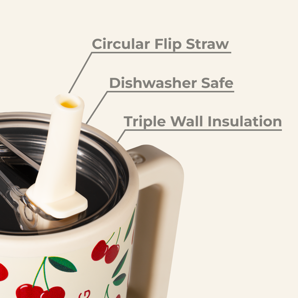 HydroJug - Cherries HydroJug 32 oz Traveler Tumbler