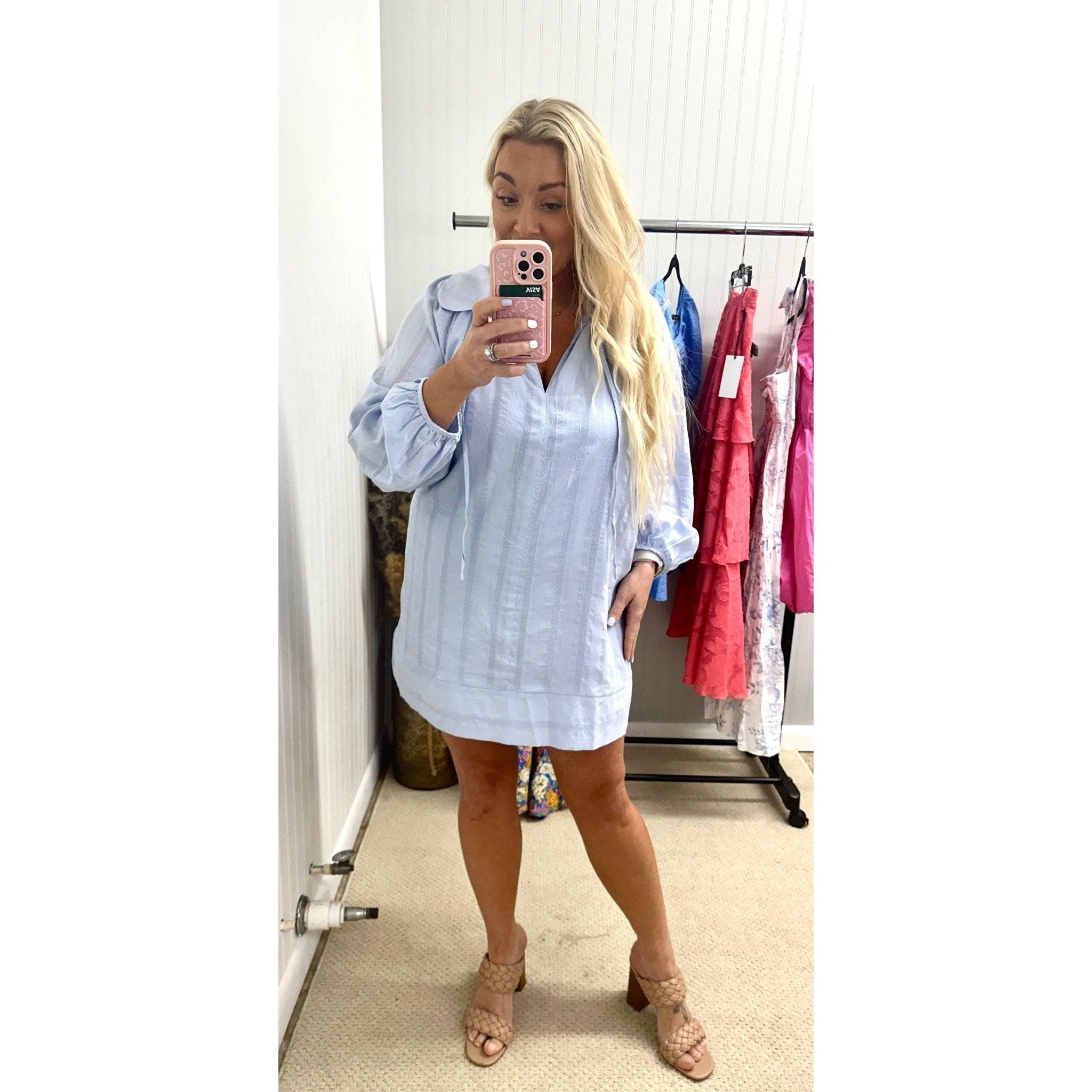 Balloon Sleeve Mini Dress - Southern Roots Clothing Company