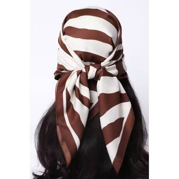 Large Vintage Zebra Print Bandana Scarf
