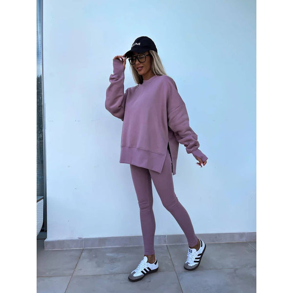 Suhkasana - Oversized Sweatshirt and Leggings Two Piece Set