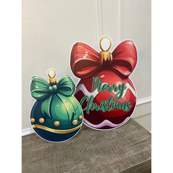 Merry Christmas RED ornament by Lovely Reese