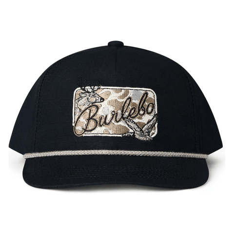 Burlebo Camo Patch Hat - Black - Southern Roots Clothing Company