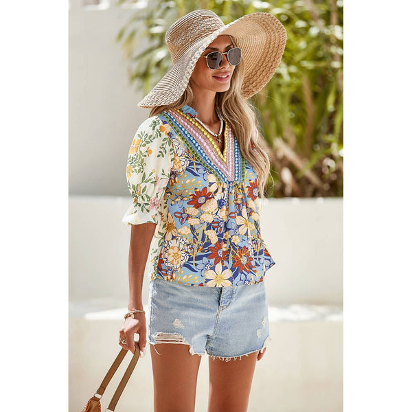 Boho Floral Blouse