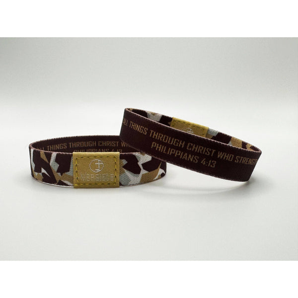 Versible - Team Camo / Philippians 4:13 Wristband