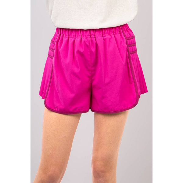Side Pleated Detail Activewear Shorts
