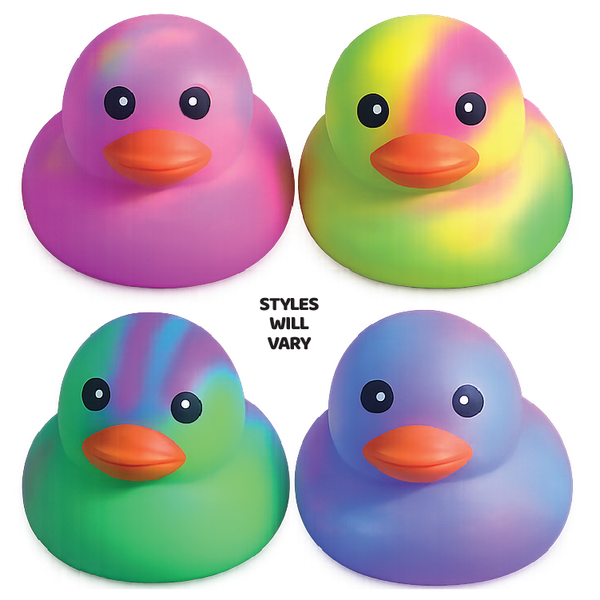 Novelty Brands - Fun Doh MEGA 5" Tie Dye Duck Squishy Toy - 8/Display