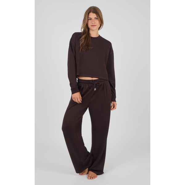 Plush Crew Neck Top & Straight Pant Set