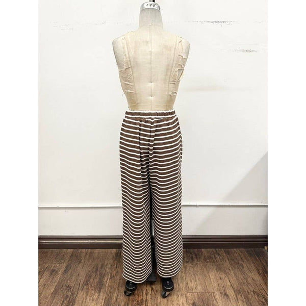 TIMING - Striped Lounge Top & Wide Leg Pant Set
