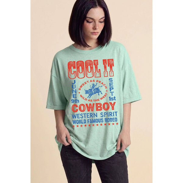 Cool It Cowboy Graphic Top