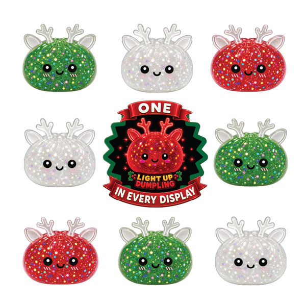 Novelty Brands - Fun Doh Christmas Mystery Reindeer Dumpling Squishy Toy