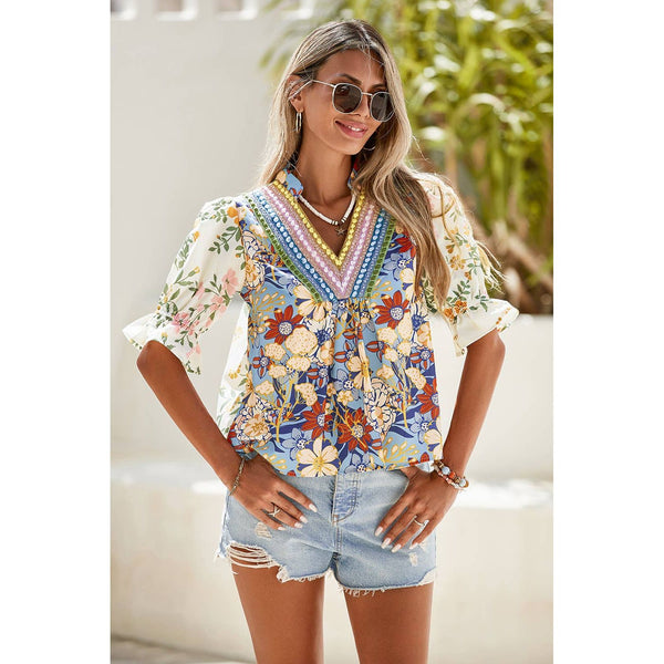 Boho Floral Blouse