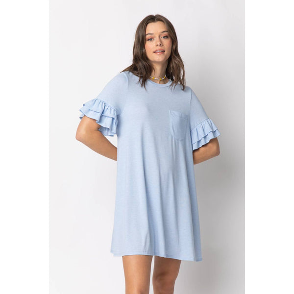 French Terry Pocket Tee Shirt Dress