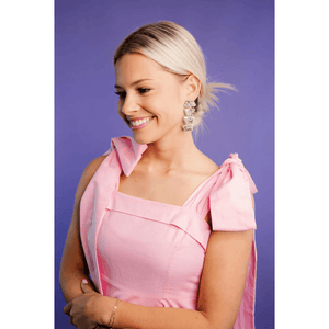 Cassidy Beaded Drops - Silver - Southern Roots Clothing Company