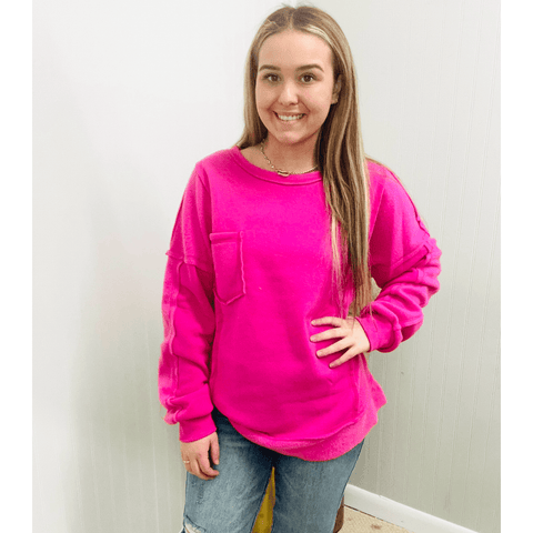 Casual French Knit Oversized Top - Southern Roots Clothing Company