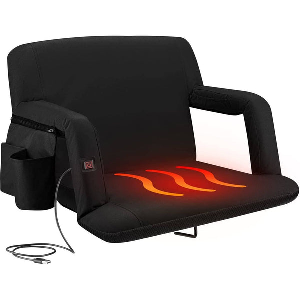 Reclining Heated Stadium Seat with Armrests
