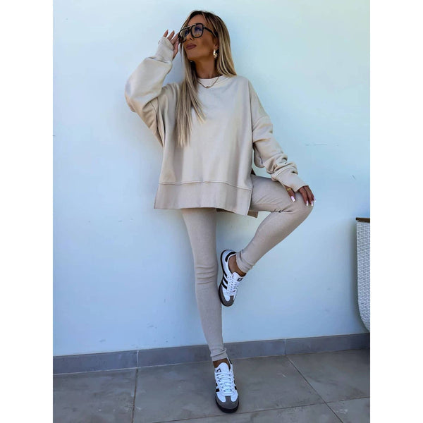 Suhkasana - Oversized Sweatshirt and Leggings Two Piece Set