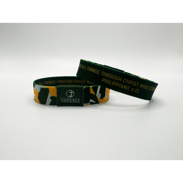 Versible - Team Camo / Philippians 4:13 Wristband