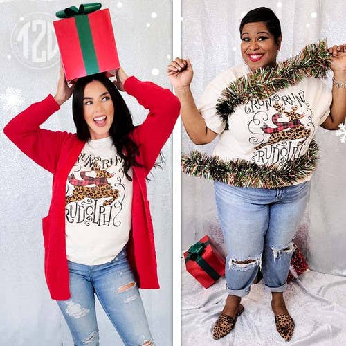 Sugar Stitch - Run Run Rudolph Christmas T-Shirt