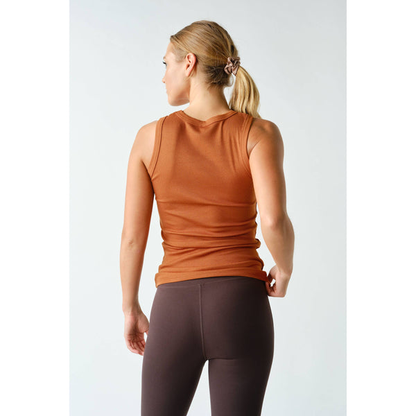 Mono B - Essential Micro-Ribbed Athleisure Tank Top
