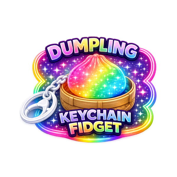 Fun Doh Dumpling Light-Up Click Fidget Keychain