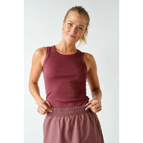 Mono B - Essential Micro-Ribbed Athleisure Tank Top