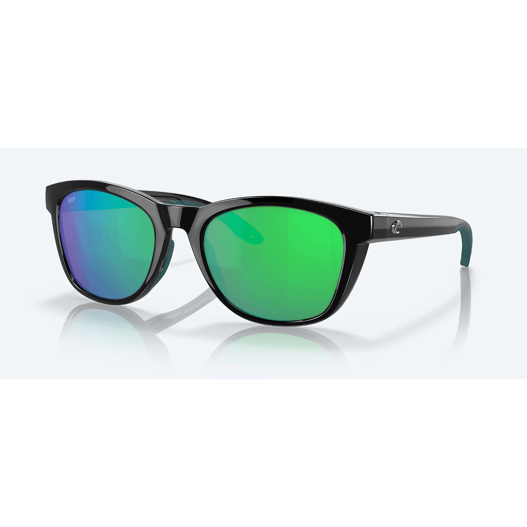 Costa Del Mar - Aleta Polarized Sunglasses - Black/Green Mirror Lens 580P - Southern Roots Clothing Company