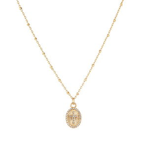 Cross Medallion Necklace - Gold 16" - Southern Roots Clothing Company