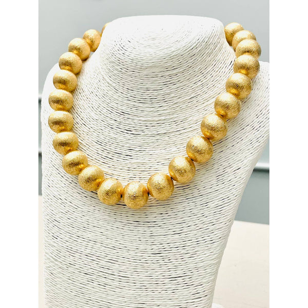 TWO FORTY TWO - CHIC - BIG Ball Necklace (brushed gold) NK422