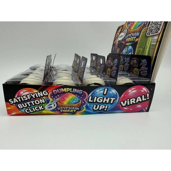 Fun Doh Dumpling Light-Up Click Fidget Keychain
