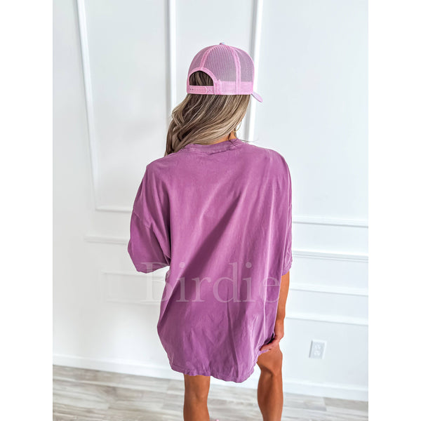 Happy To Be Here Graphic Tee on Berry