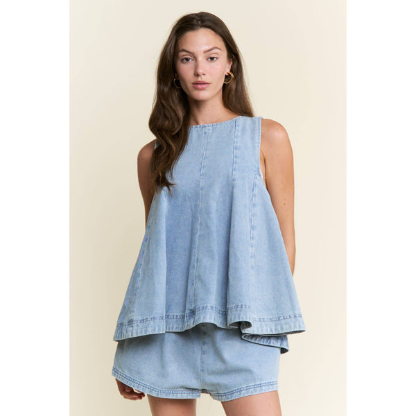 J.NNA - DENIM TOP & SHORTS SET
