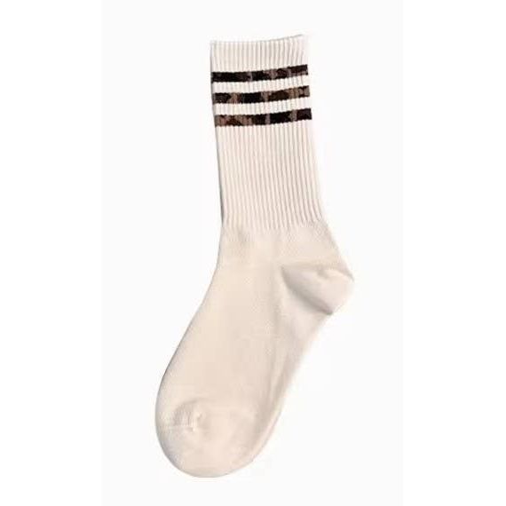 JOSSLYN by wall to wall - WOMAN ANIMAL LEOPARD HALF CREW THROWBACK SOCKS | 40S02071