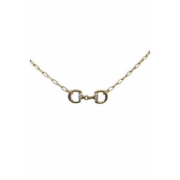 Gold Horse Bit Necklace