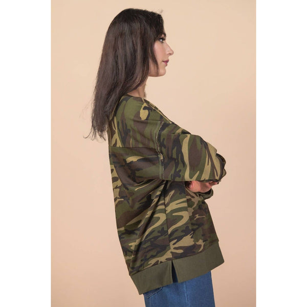 Leopard Printed Knit Casual Top