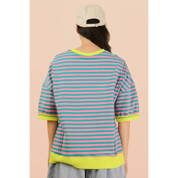 Oversized Stripe Casual Knit Top