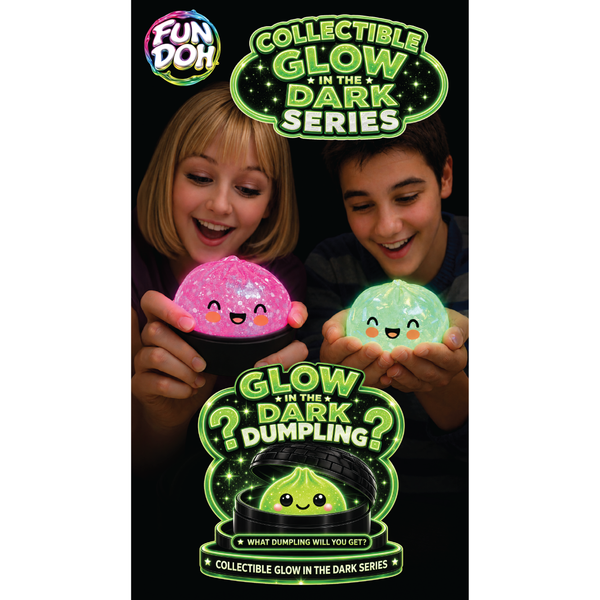 Fun Doh Glow-in-the-Dark Mystery Dumpling Squishy Toy Black