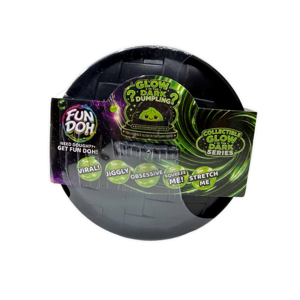 Fun Doh Glow-in-the-Dark Mystery Dumpling Squishy Toy Black