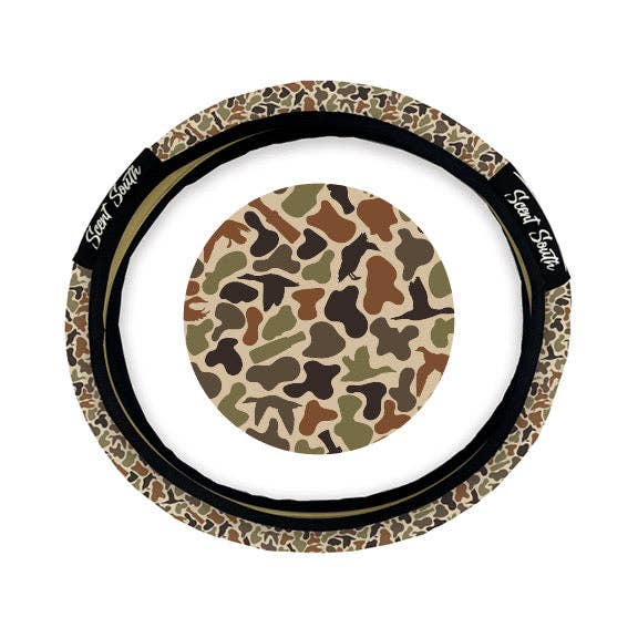 Scent South - Duck camo - Steering wheel cover