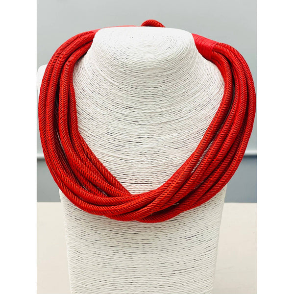 TWO FORTY TWO - "Original" Slub 8-Strand Necklace (red) NK183