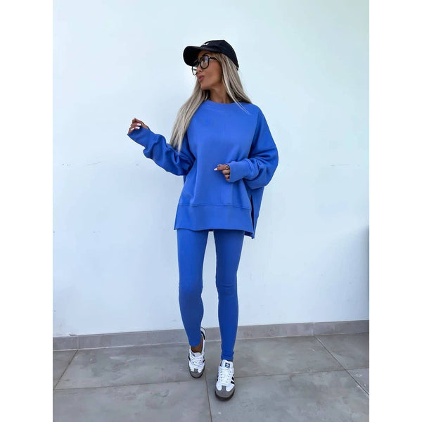 Suhkasana - Oversized Sweatshirt and Leggings Two Piece Set
