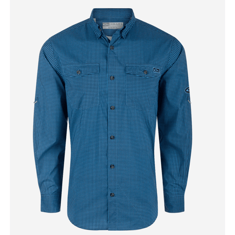 Drake Frat Gingham Check Button - Down Long Sleeve Shirt - Naval Academy - Southern Roots Clothing Company