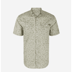 Drake SS Shirt Marsh Print Timber Wolf - Burnt Olive - Southern Roots Clothing Company