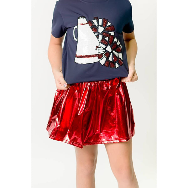 Belle Cher - Kids' Megaphone Shirt - Navy and Red
