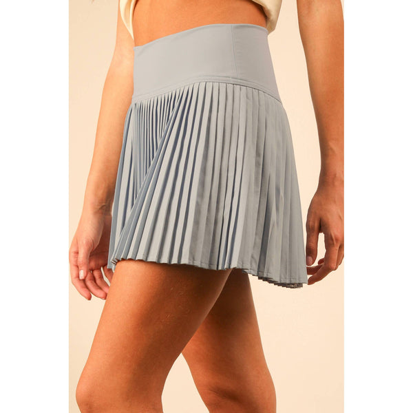 Pleated Activewear Skirt with Shorts Inside
