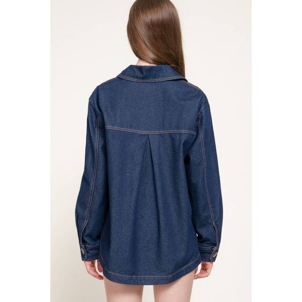 Long Sleeve Denim Shacket