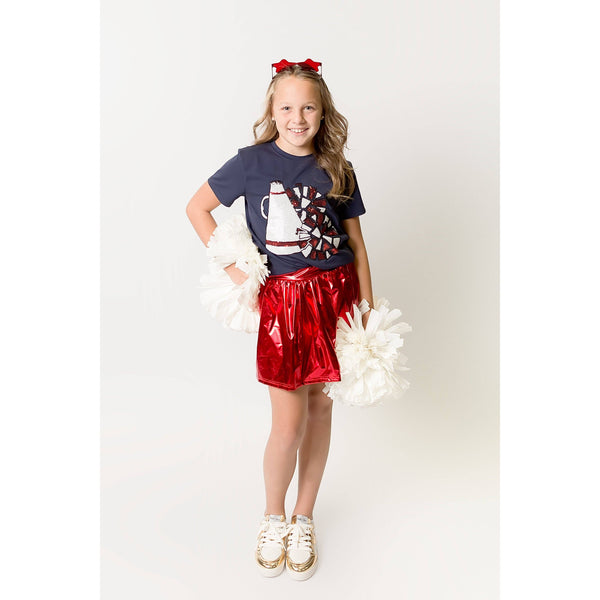 Belle Cher - Kids' Megaphone Shirt - Navy and Red