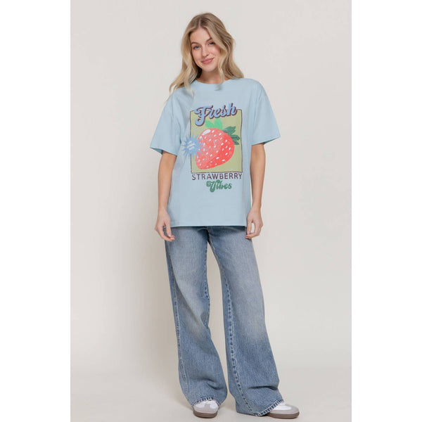 Fresh Strawberry Vibes Graphic Tee