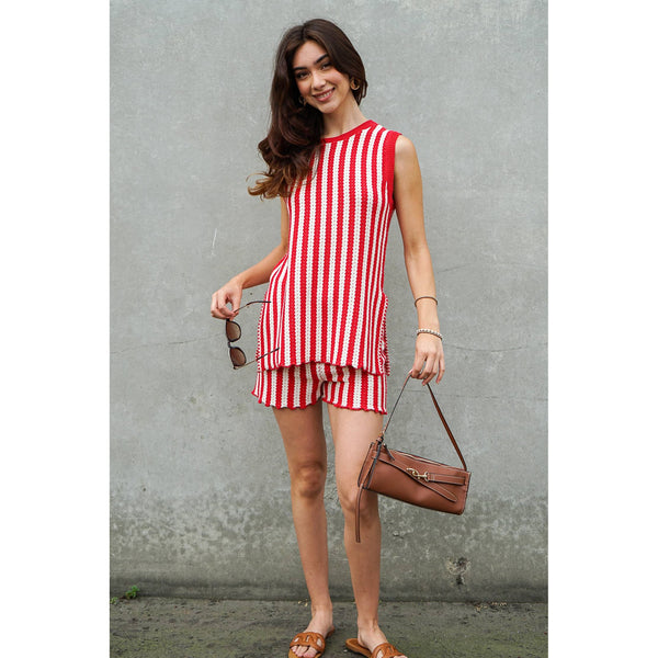 Coastal Stripe Knit Tank